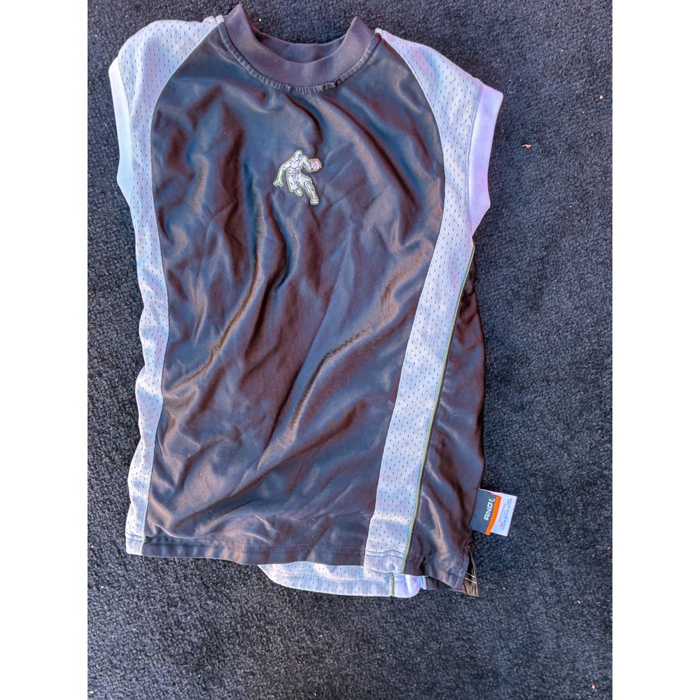 AND1 Boys Reversible Basketball Jersey Tank Top Black Grey Size L 14-16
